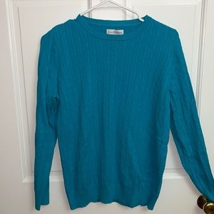 Blue sweater!